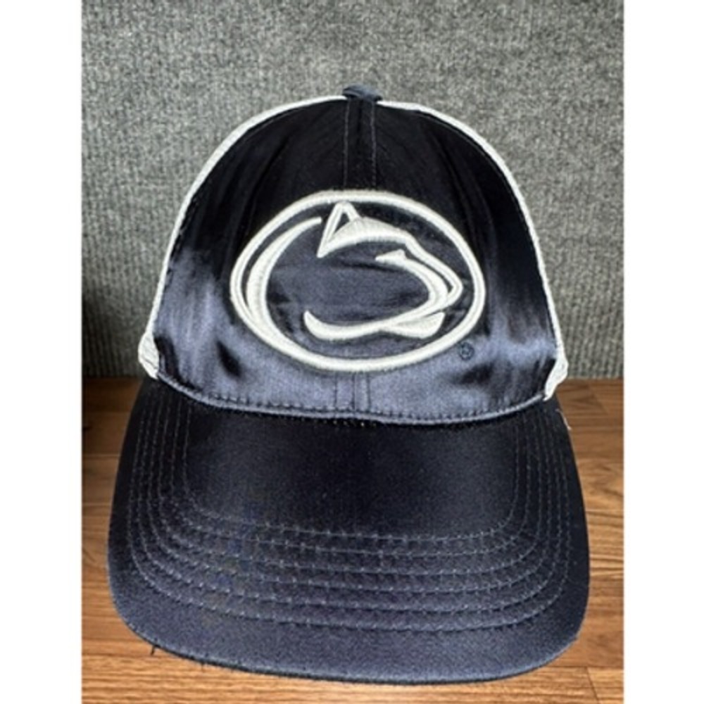 Penn State Nittany Lions Shiny Navy Blue Hat Ball Cap Womens Cut StrapBack